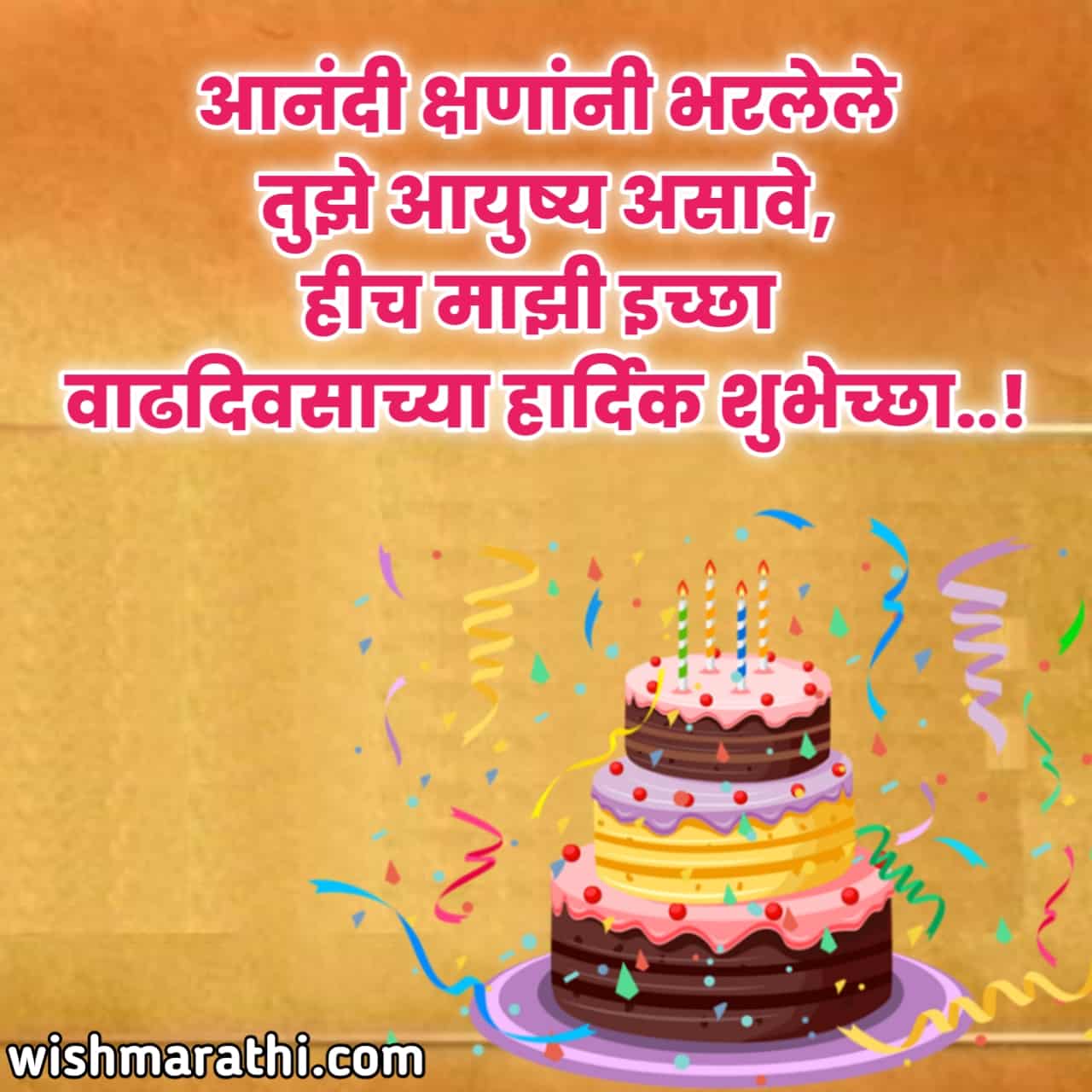 Happy Birthday Wishes For Friend Wallpaper In Marathi