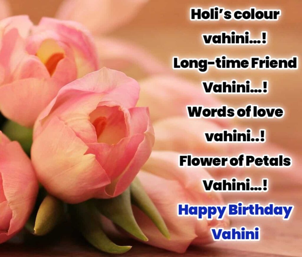 happy birthday wishes for vahini in english