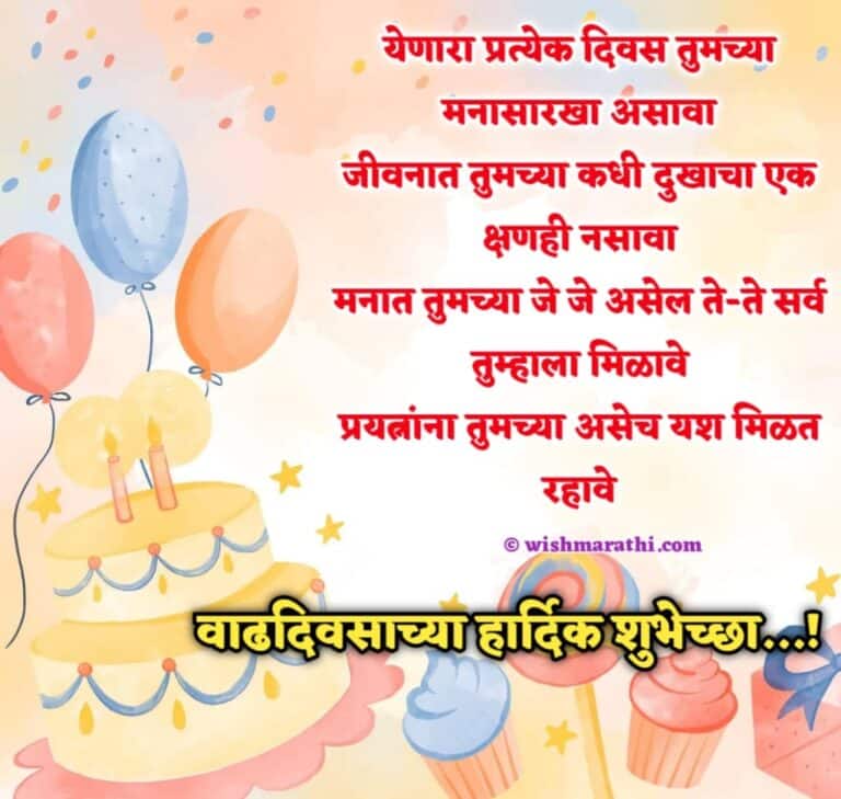 (200+) वाढदिवसाच्या हार्दिक शुभेच्छा संदेश Happy Birthday Wishes in