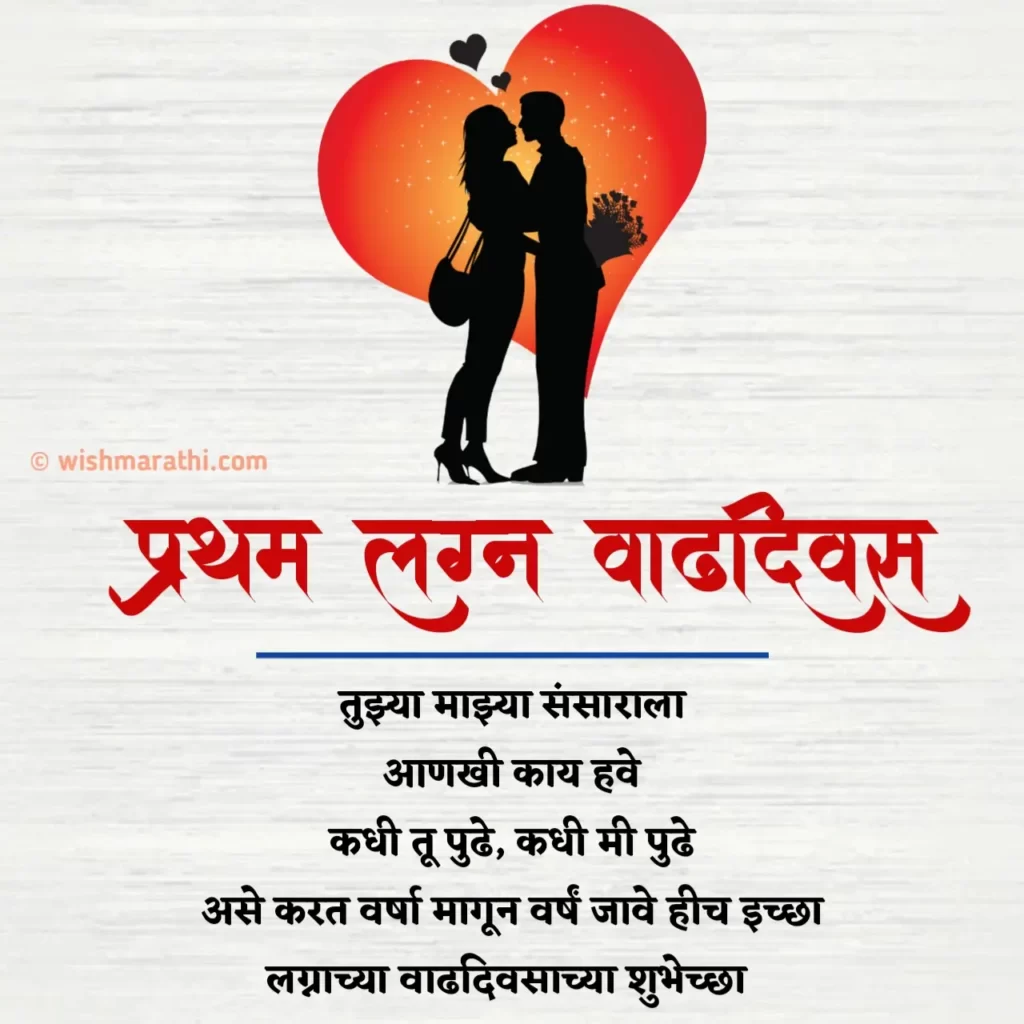 First Marriage Anniversary Wishes in Marathi